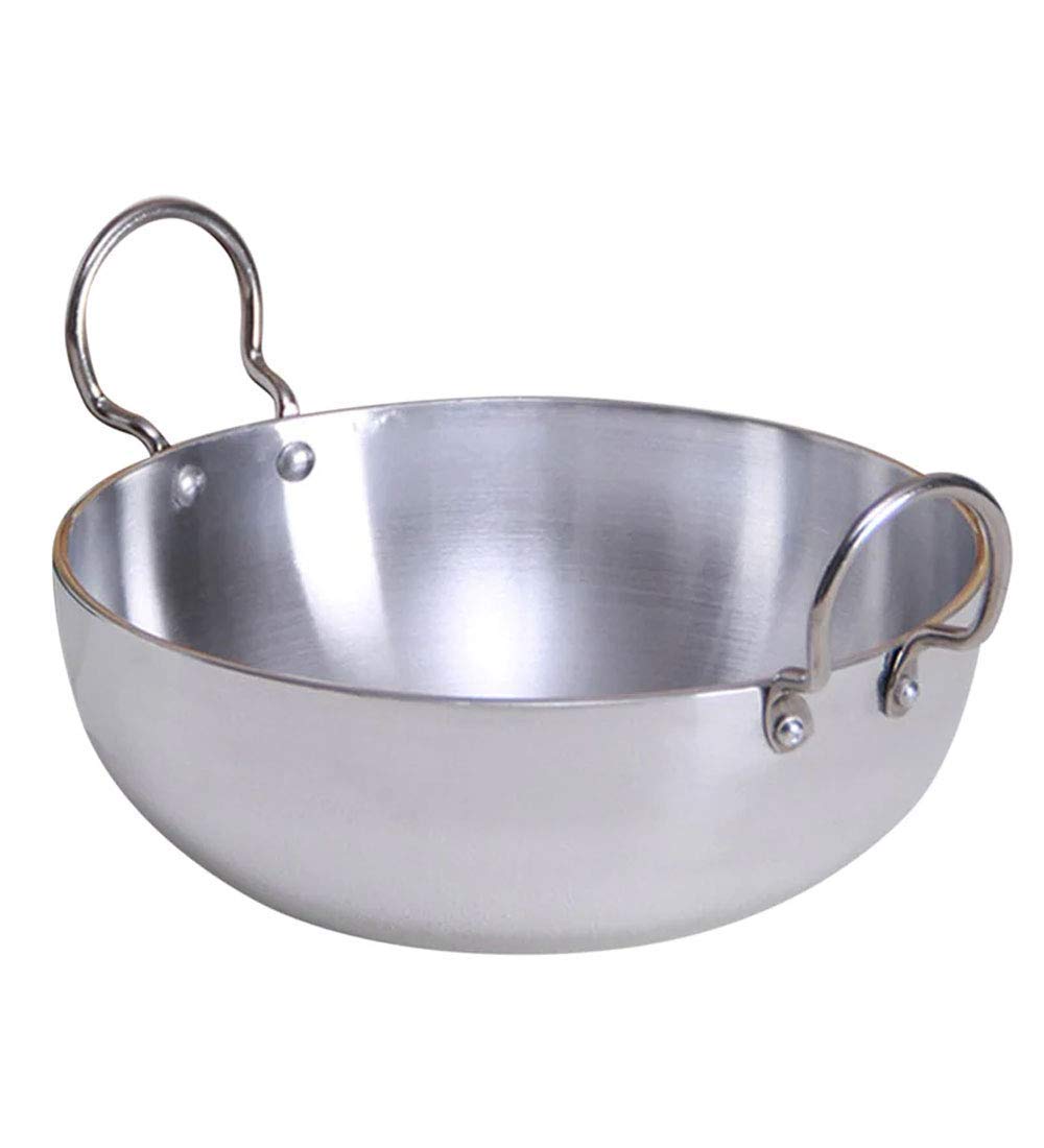 Satre Online And Marketing Induction Aluminium Kadai No.12, Size Kadhai Frying Pan Cookware Pan,Thickness 4 Mm,Silver