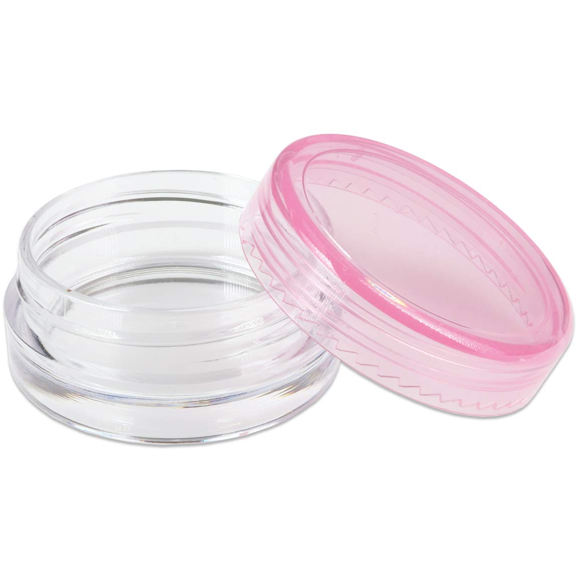 Beauticom 120 Pieces 3G/3Ml Empty Clear Container Jar With Multicolor Lids For Makeup Cosmetic Samples, Small Jewelry, Beads, Na