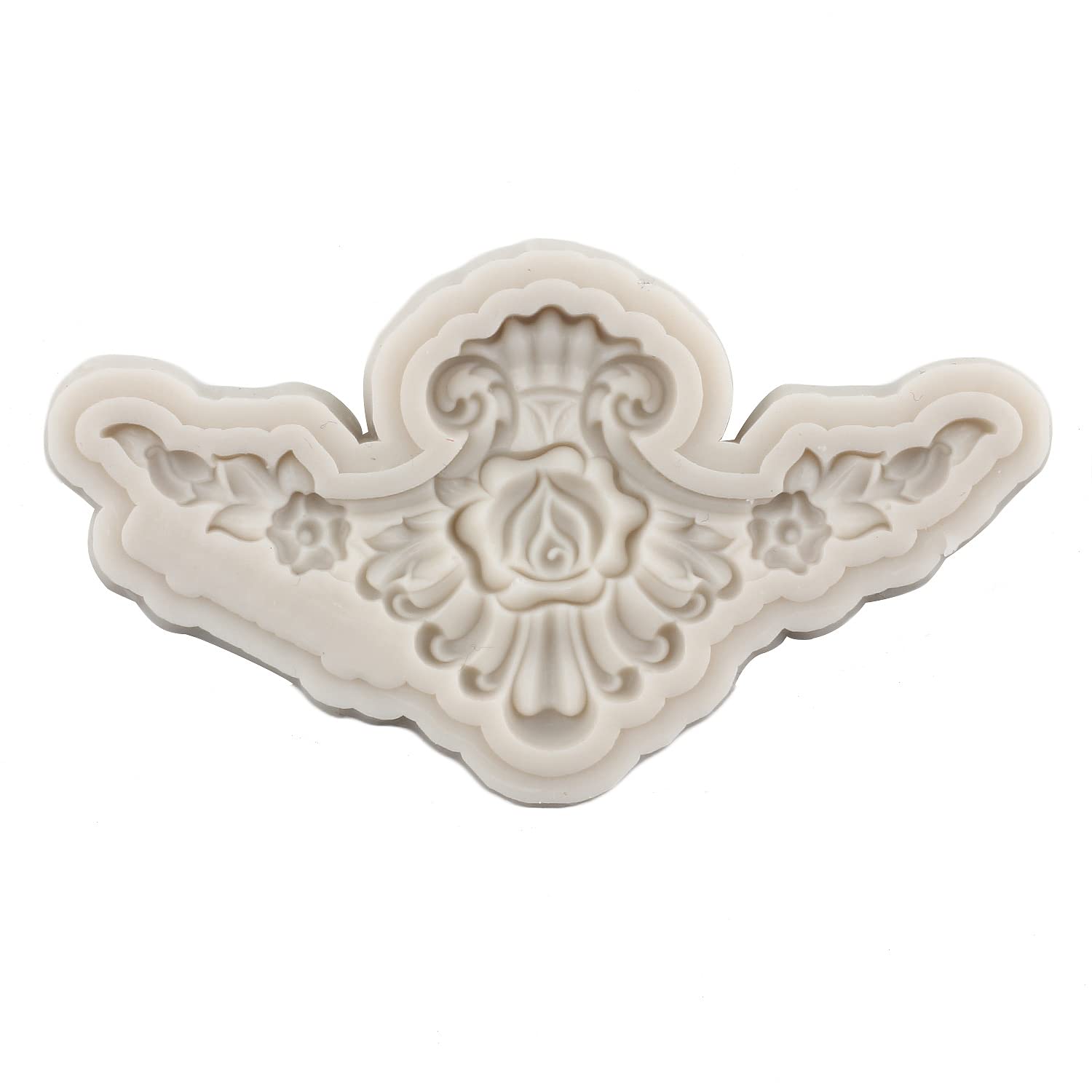 Mypracs Baroque Style Curlicues Scroll Lace Silicone Fondant Molds Relief Flower Molds Filigree Mold For 3D Sculpted Cake Decora