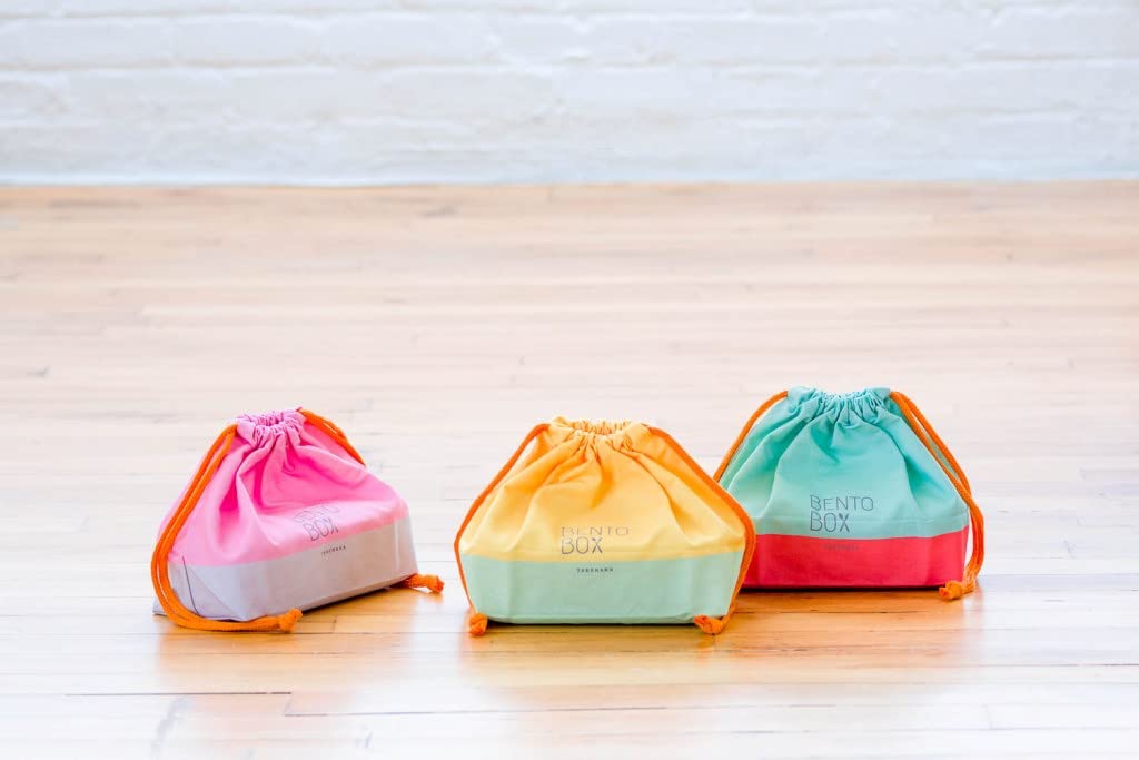 Takenaka Bento Box Bag From, Perfect For Lunch Time (Pink X Gray)