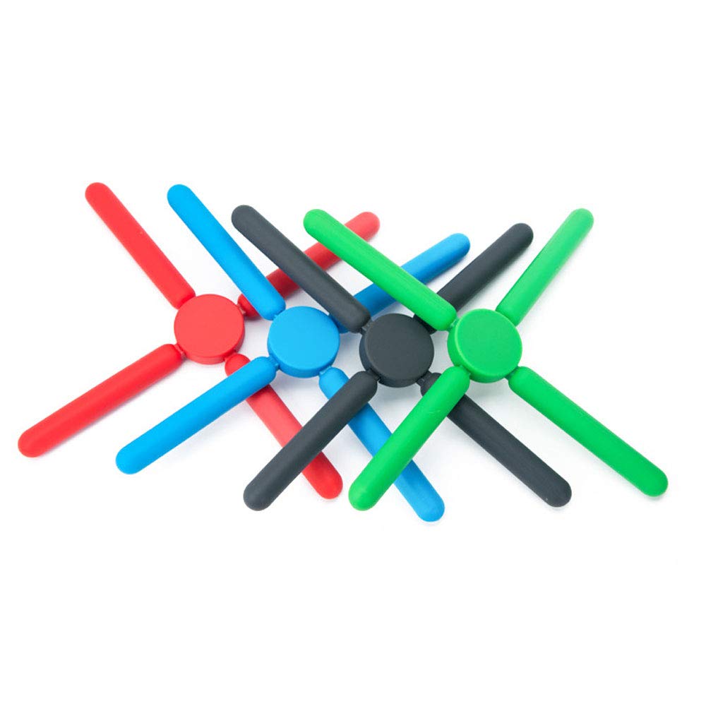 3/Pack Foldable Silicone Trivets, Fengchen Folding Trivets, Non-Slip Collapsible Cross Compact Design Expandable Silicone Pot Ho