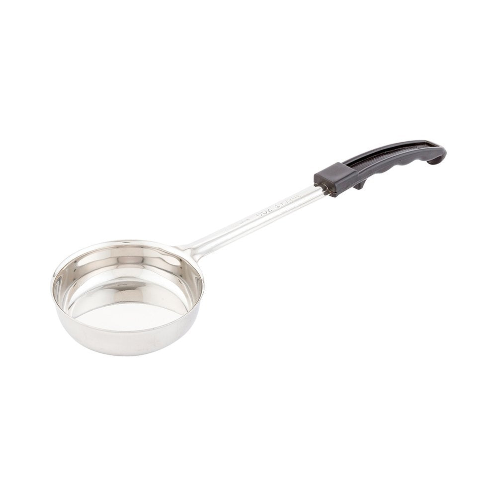 Restaurantware Met Lux 6 Ounce Portion Ladle 1 With Black Handle Portion Serving Spoon - Does Not Corrode Dishwashable Stainless