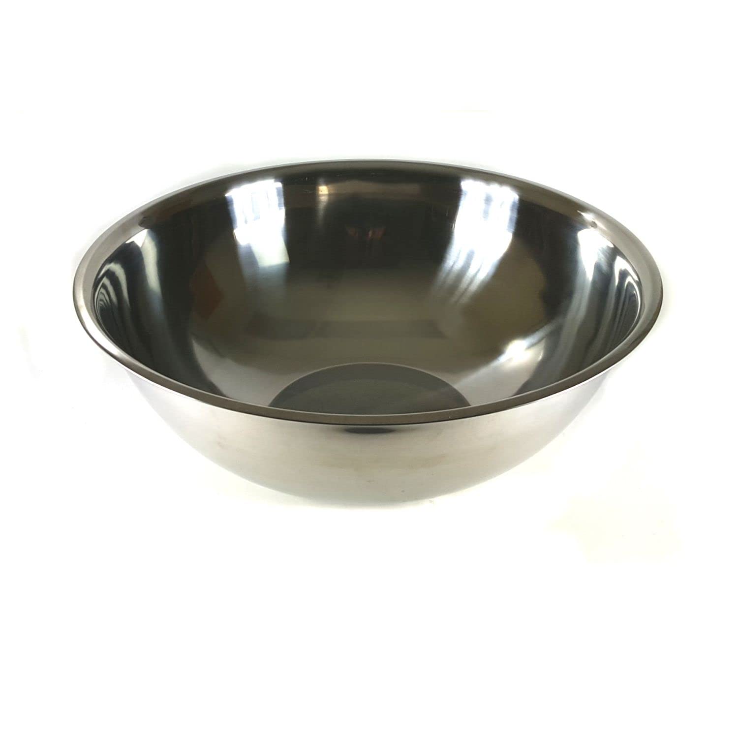 Truecraftware - 1 Heavy Duty Flat Base Mixing Bowl, Stainless Steel - 20 Quarts, 22 Gauge