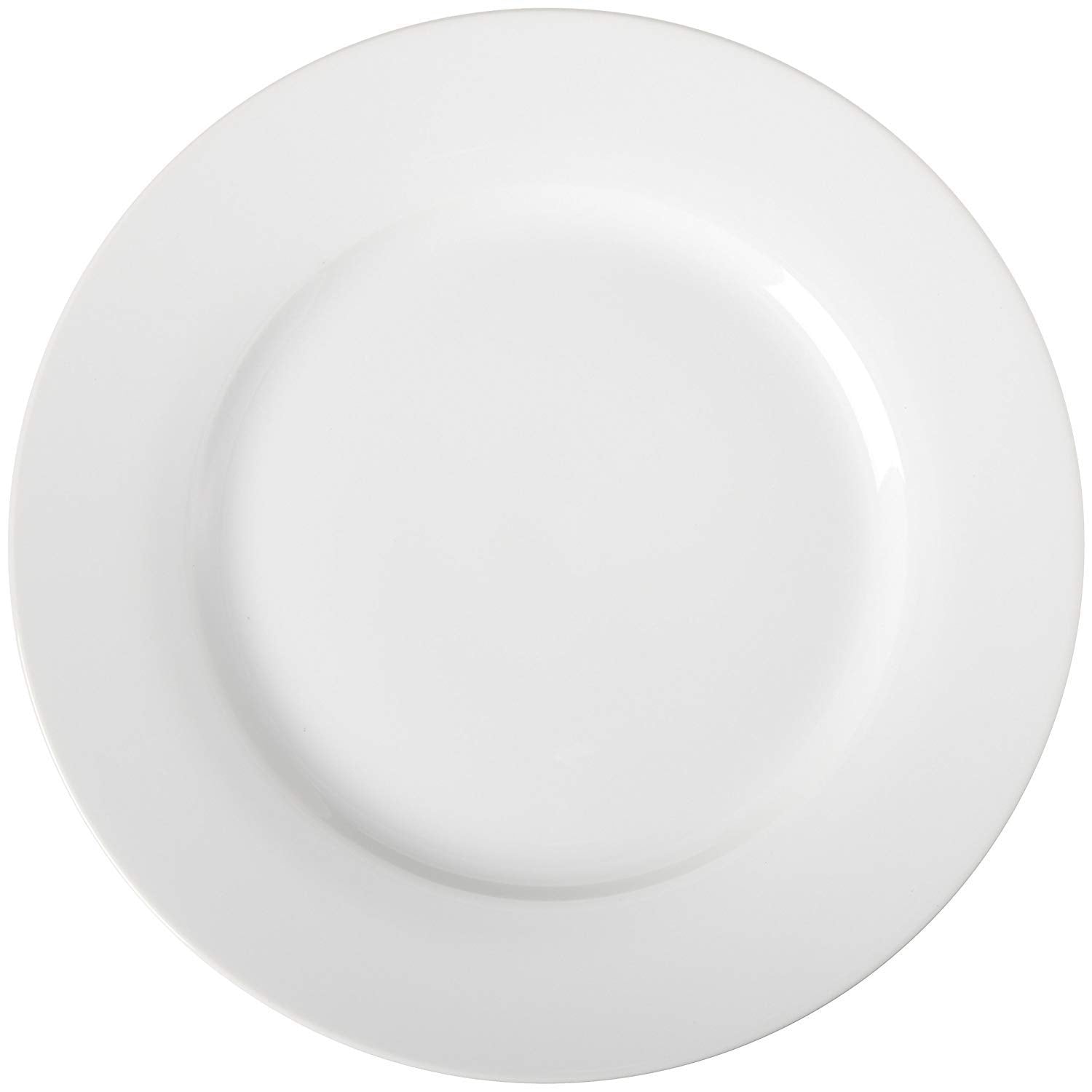 Amazon Basics 6-Piece White Dinner Plate Set, 105 Inches