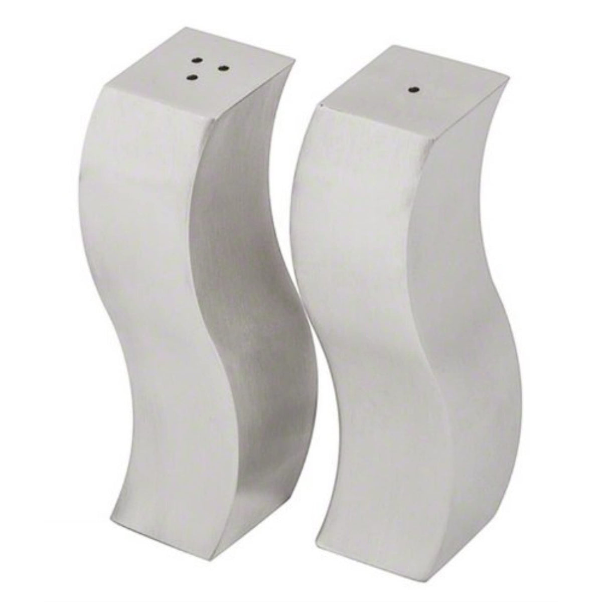 American Metalcraft Dxp4 4 Oz Wavy Salt And Pepper Shakers Silver, 1'' Sq. X 4'' H