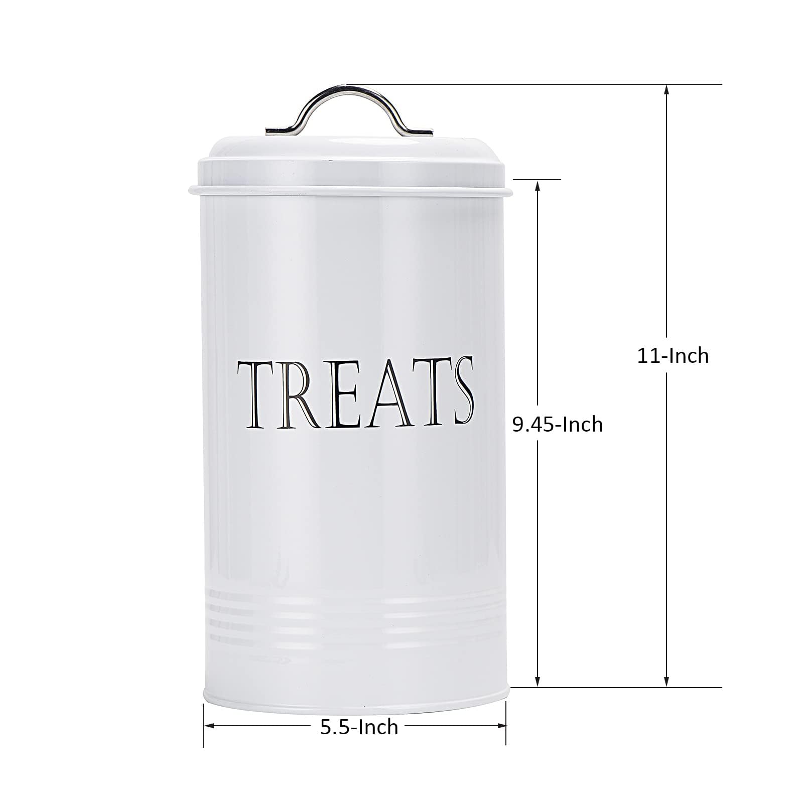 Brightalk Treat Jar With Lid, Cookies Treat Container Counter Top Canister Decorative Storage Container For Farmhouse Kitchen