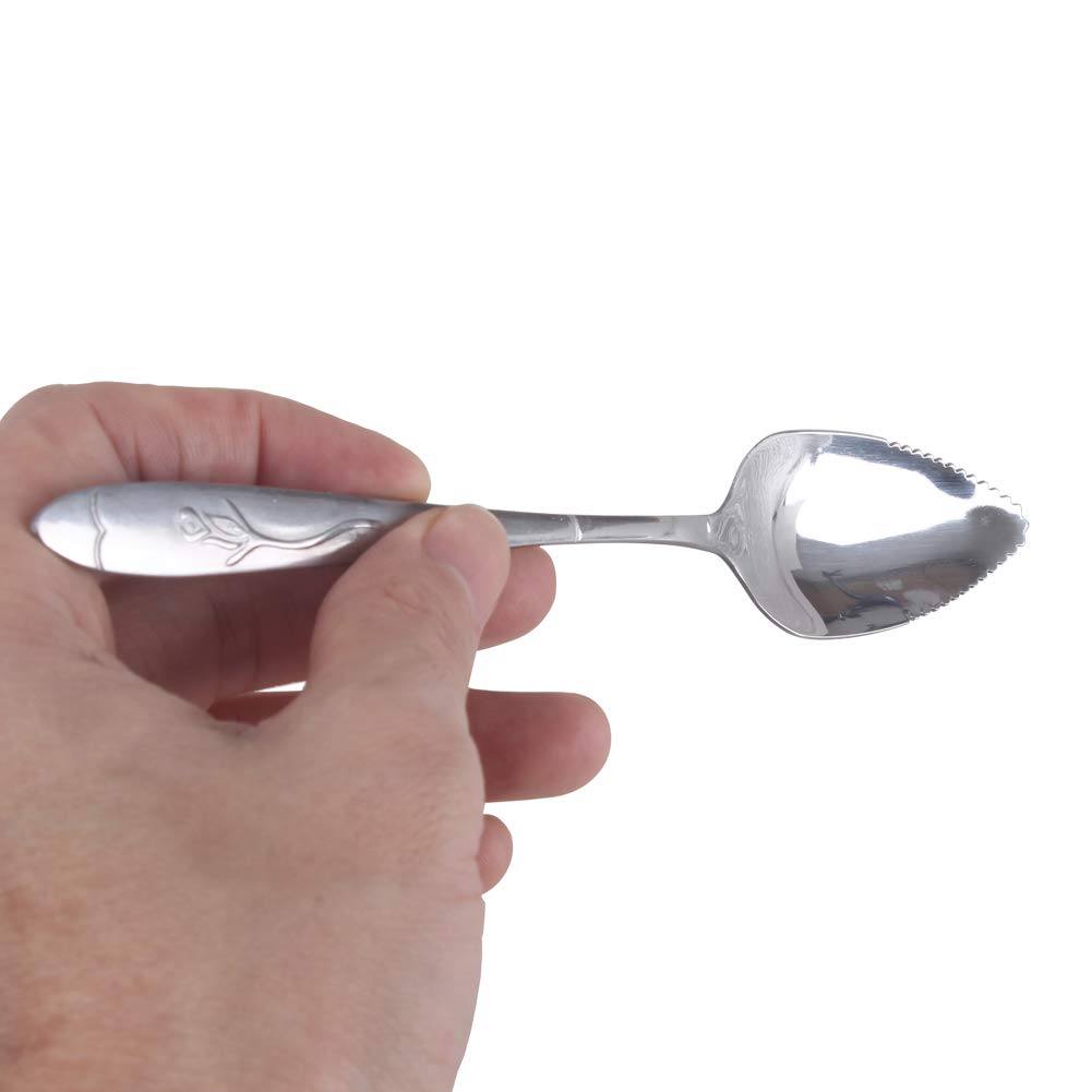 Hazoulen Grapefruit Spoons, Stainless Steel, 6-2/5-Inch, Set Of 4 (Rose)