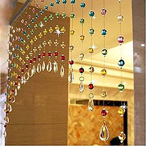 Gane-Shart 10 String, 100% Glass Drops, Acrylic Bead, Hanging Crystal Curtains For Living Room (10 String Suitable For 2.5 To 3 