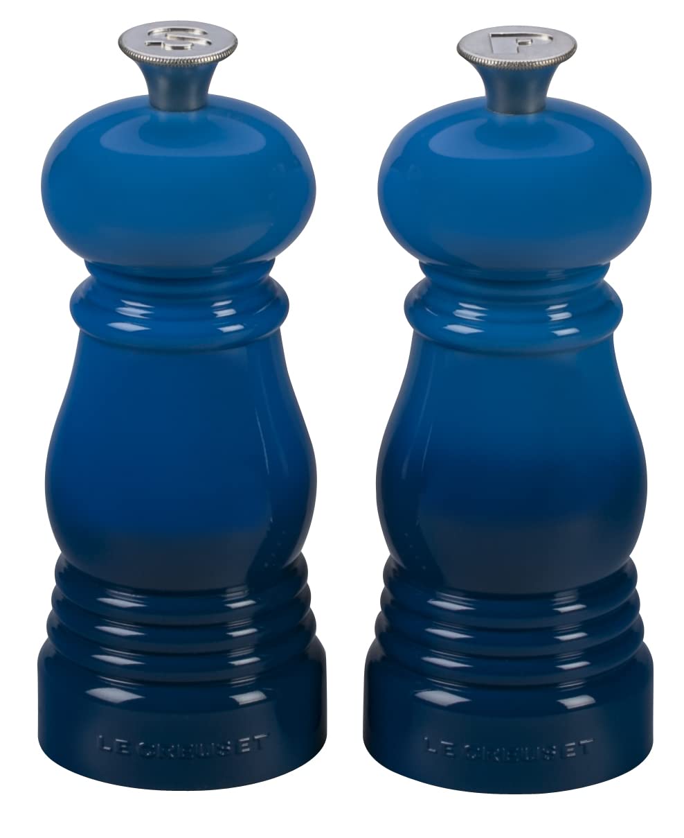 Le Creuset Petite Salt And Pepper Mill Set, 5'' X 2'' Each, Marseille