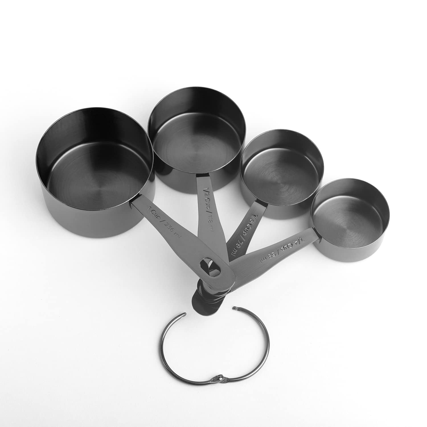 Rebekah Measuring Cups And Spoon Set, Stainless Steel Kitchen Metal Spoons With Scale, Metric Scoops Heavy Duty Solid Measuremen