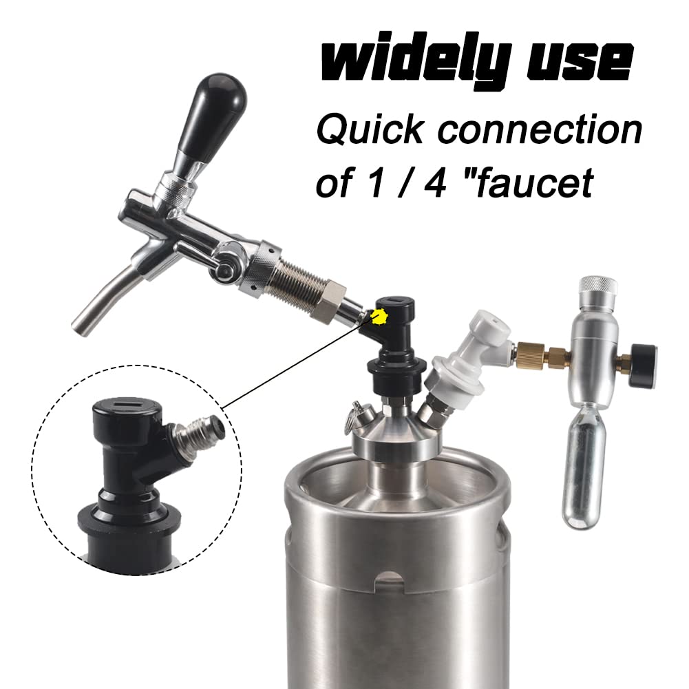 2 Pack Ball Lock Mfl Dis-Connect Set With Swivel Nuts 1/4 Liquid Barbed By Pera