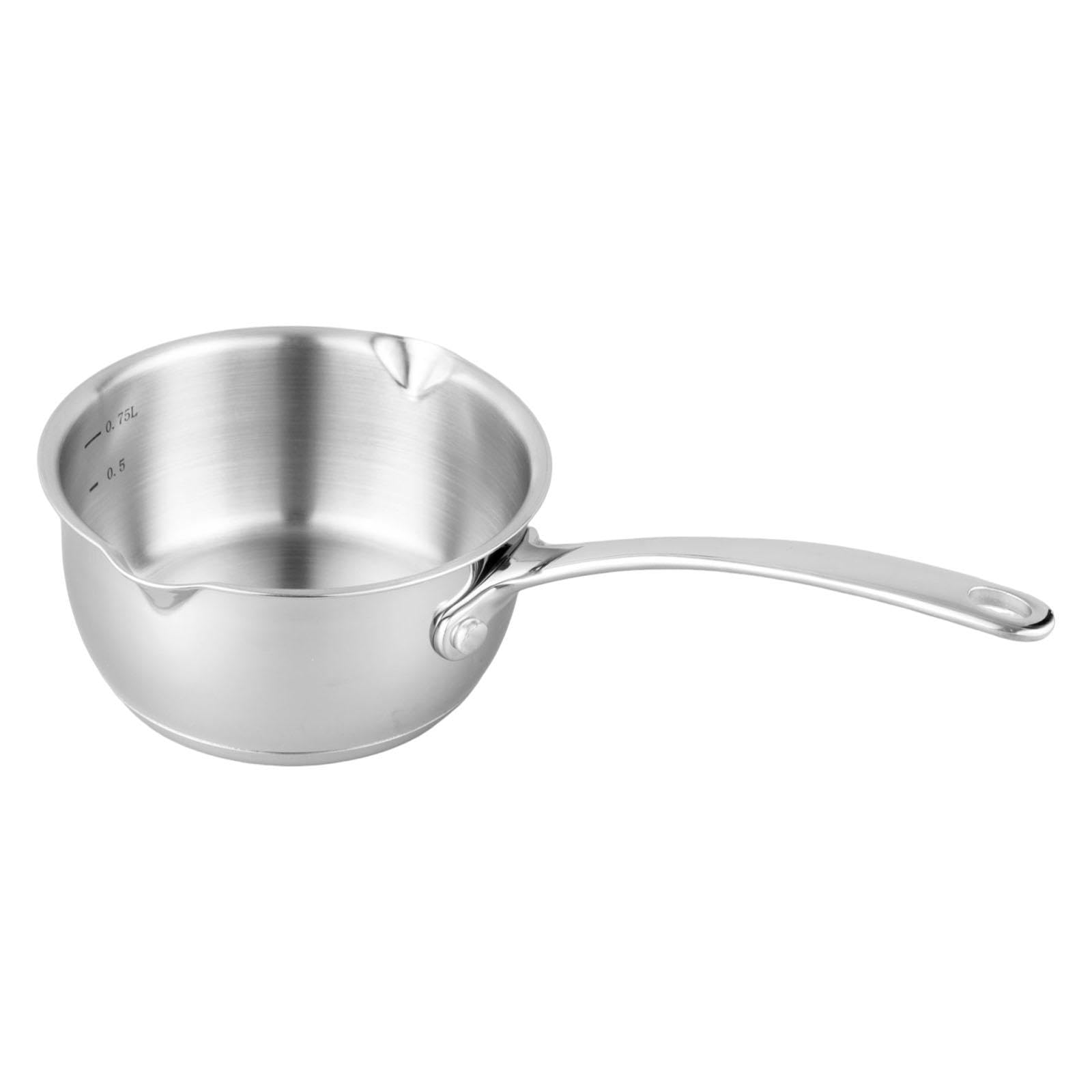 Heavenglow Stainless Steel Butter Melting Pot 750Ml Sturdy 14Cm Diameter Small Saucepan