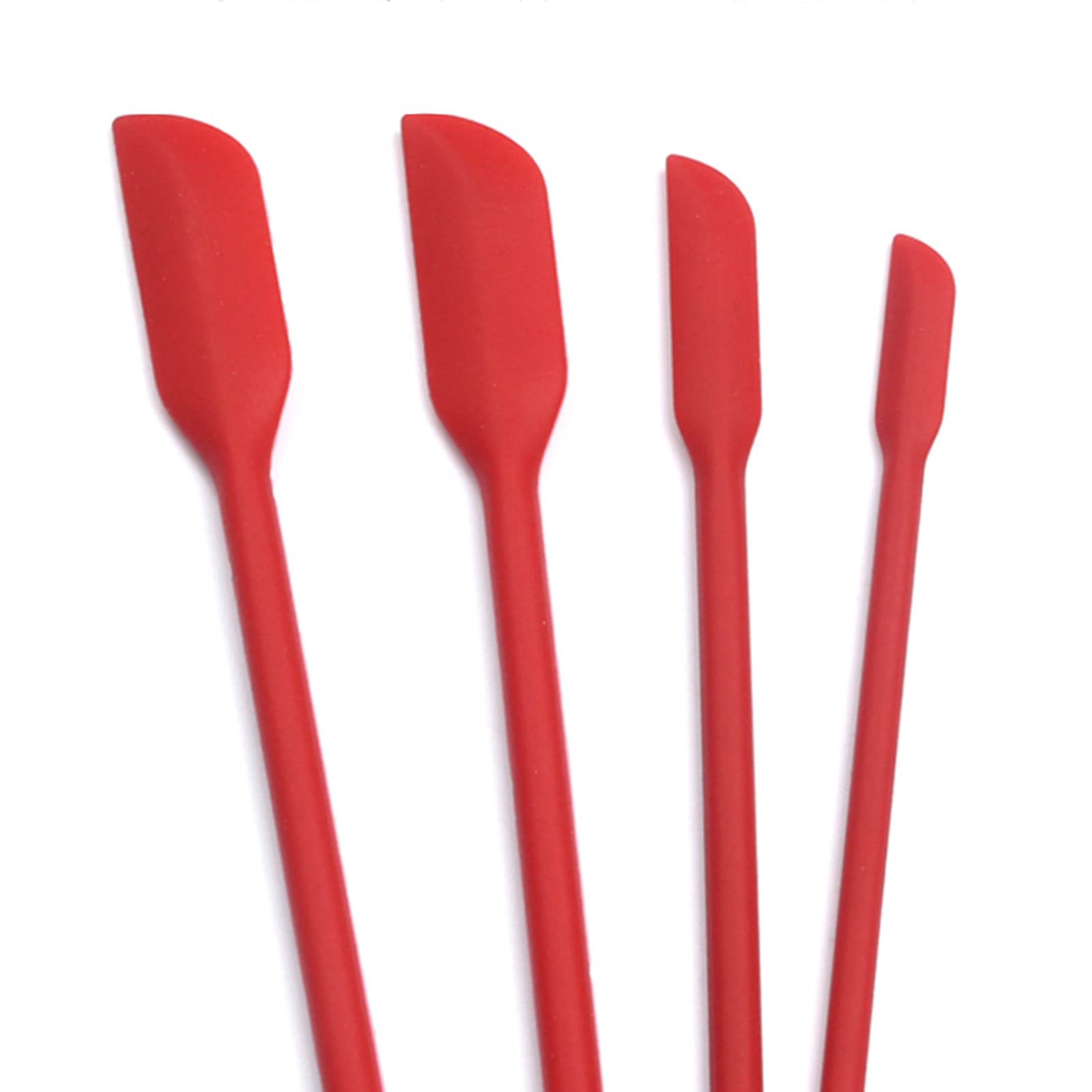 Beauty Spatula, 4 Pcs Makeup Spatula Mini Spatula For Cosmetics And Kitchen Jar, Small Silicone Spatula For Beauty And Kitchen T