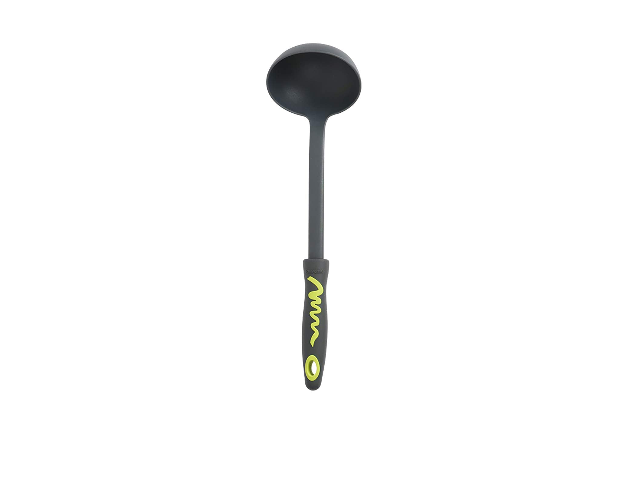 Dexas Confetti Collection Nylon Ladle, Gray with Green Accent