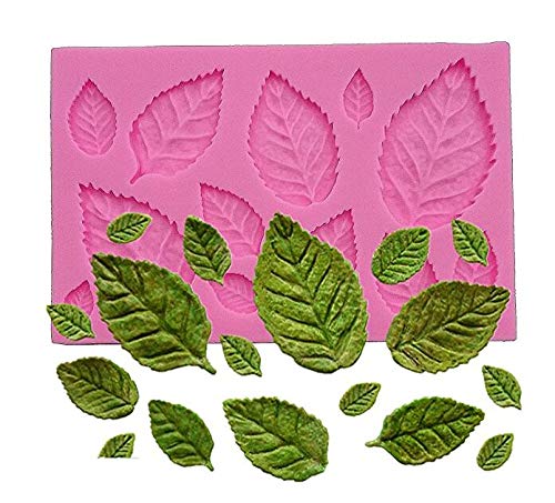 Leaf Mold Silicone Leaves Fondant Molds,Tree Leaves Mold For Cake Decoration,Maple Leaves Candy Mold,Cupcake Topper,Polymer Clay