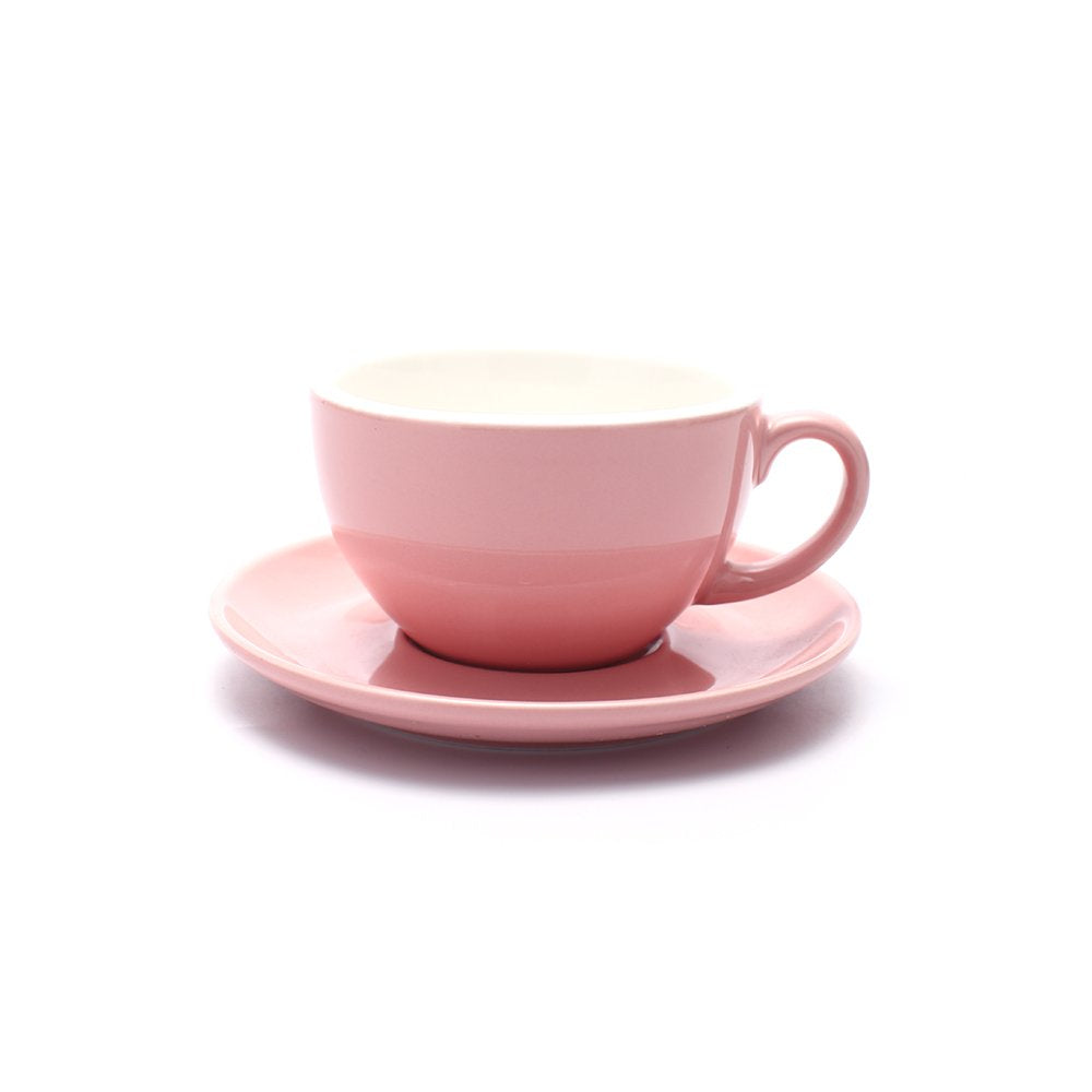 Coffeezone Latte Art Cup And Saucer For Latte & Cappuccino & Double Espresso, New Bone China, Mate For Coffee Shop And Barista (