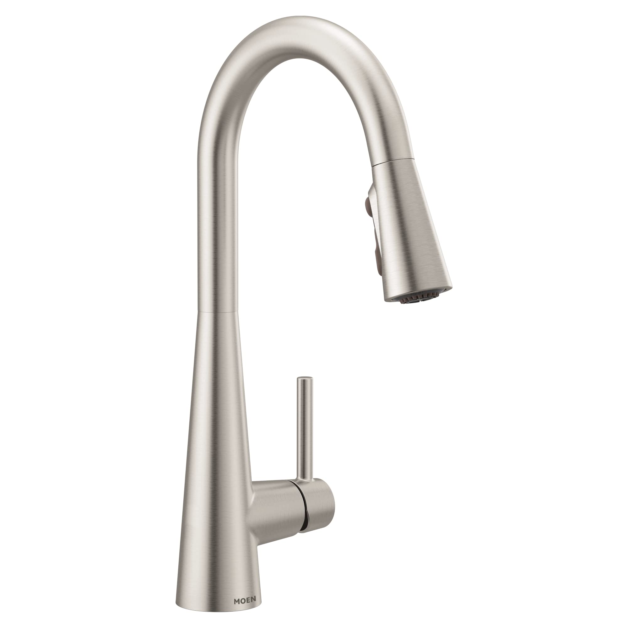 Moen Sleek Spot Resist Stainless One-Handle, Single-Hole Pulldown Kitchen Faucet With Powerboost Technology For Faster Water Flo