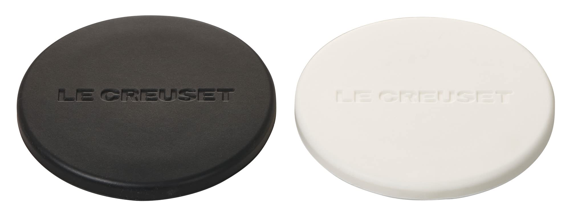 Le Creuset Set Of 2 Mill Caps, Black And White, 12''