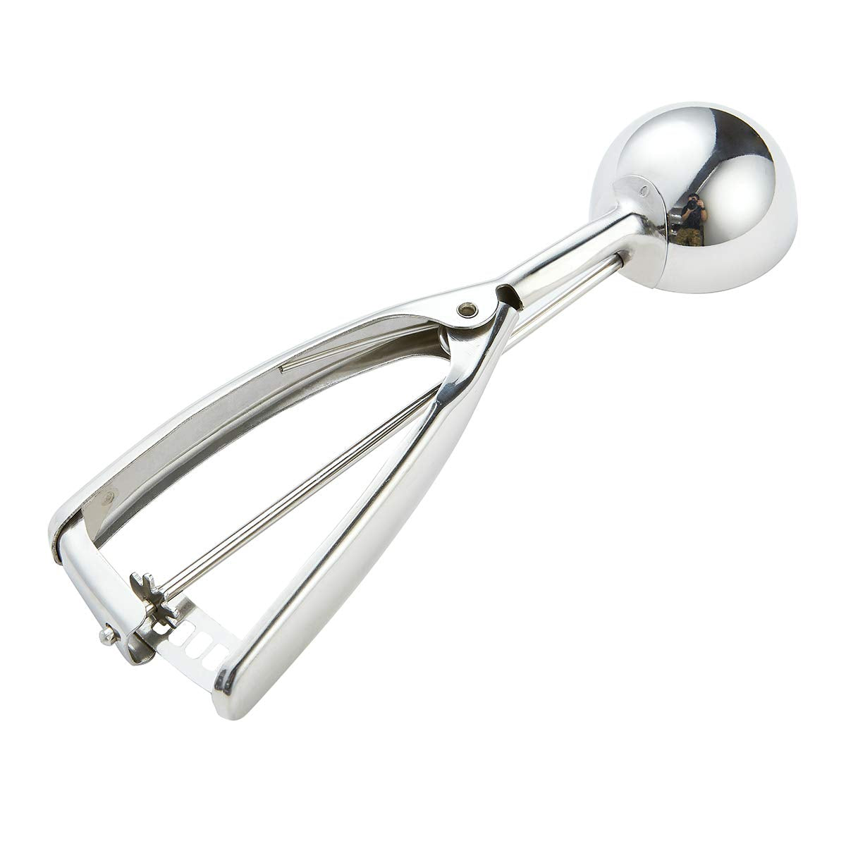 HOMURE H Cookie Scoop Set - 3 PCS Stainless Steel Scoops #60, #40, #20 - Silver, Large/Medium/Small for Baking