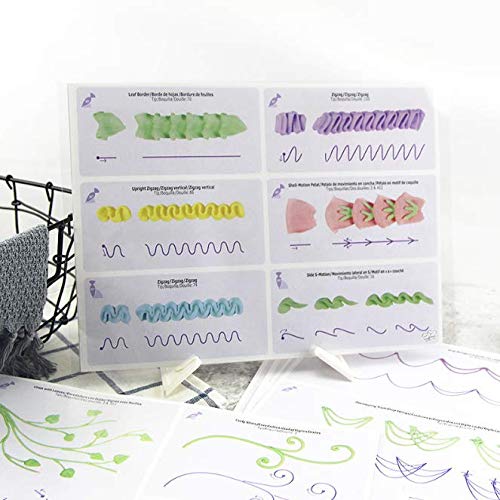 Kddom 23 Sheets/Set Cake Decorating Practice Board Cream Decorating Drawings
