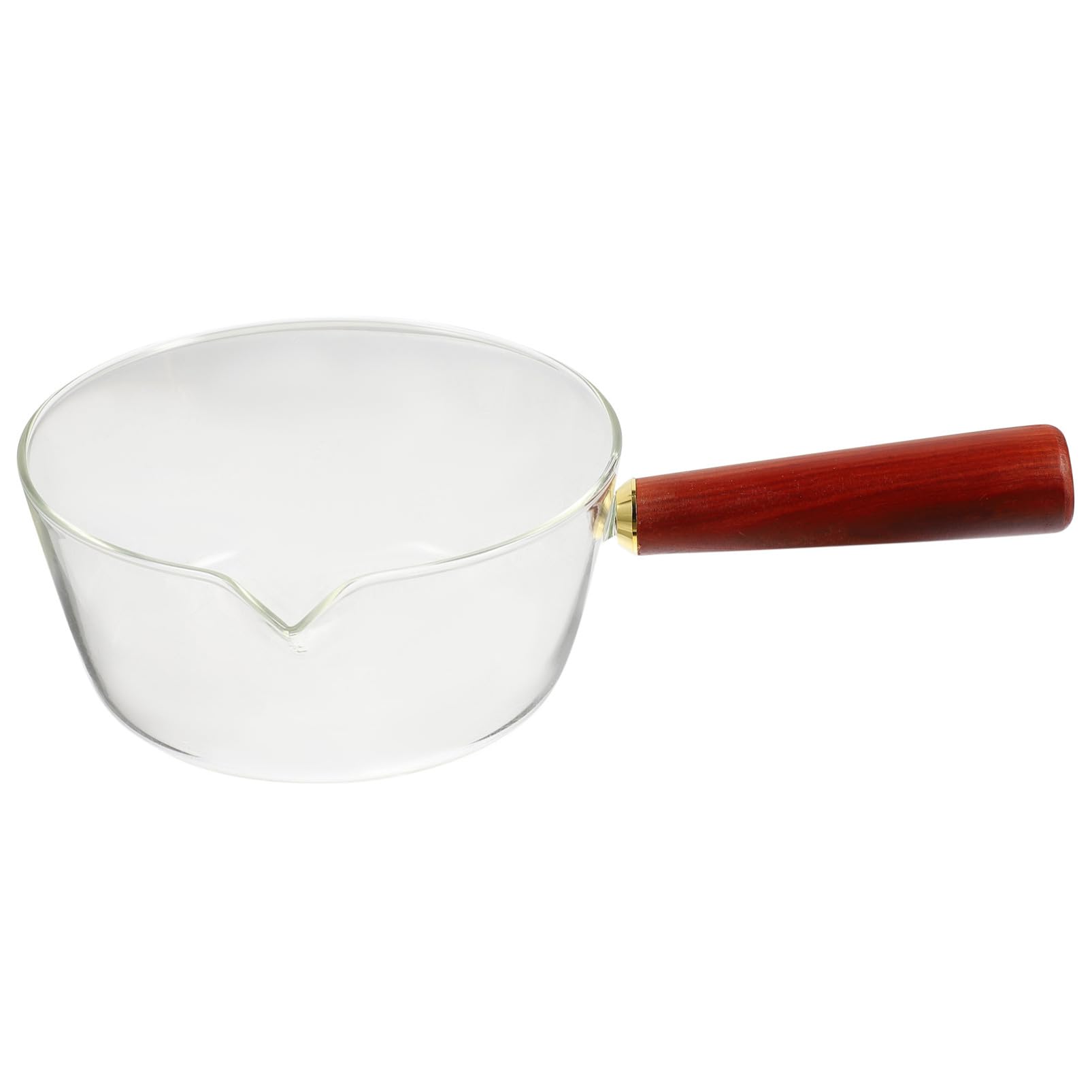 Topperfun Borosilicate Glass Milk Pan With Handle HighTemperature Resistant Nonstick Saucepan For Cooking Mini Butter Warmer Fo