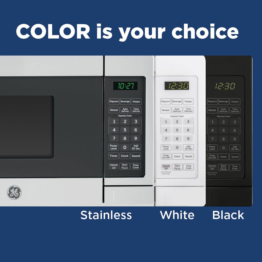 Ge Countertop Microwave Oven | 0.7 Cubic Feet Capacity, 700 Watts | Kitchen Essentials For The Countertop Or Dorm Room | Black