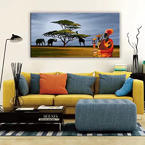 Bedroom Wall Decor Of Waterproof Black Girl Wall Art, Bathroom Decor Wall Art By Original African Cultural Elements, Wall Art Fo