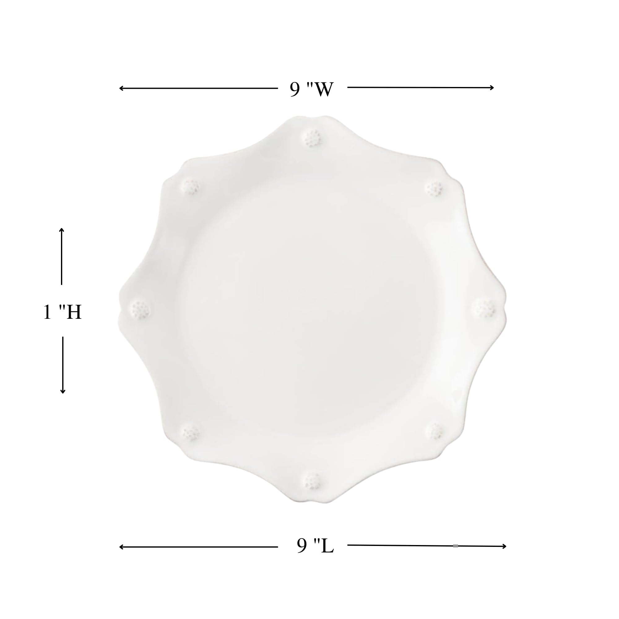 Juliska Berry & Thread Scallop Dessert Salad Plate - Whitewash