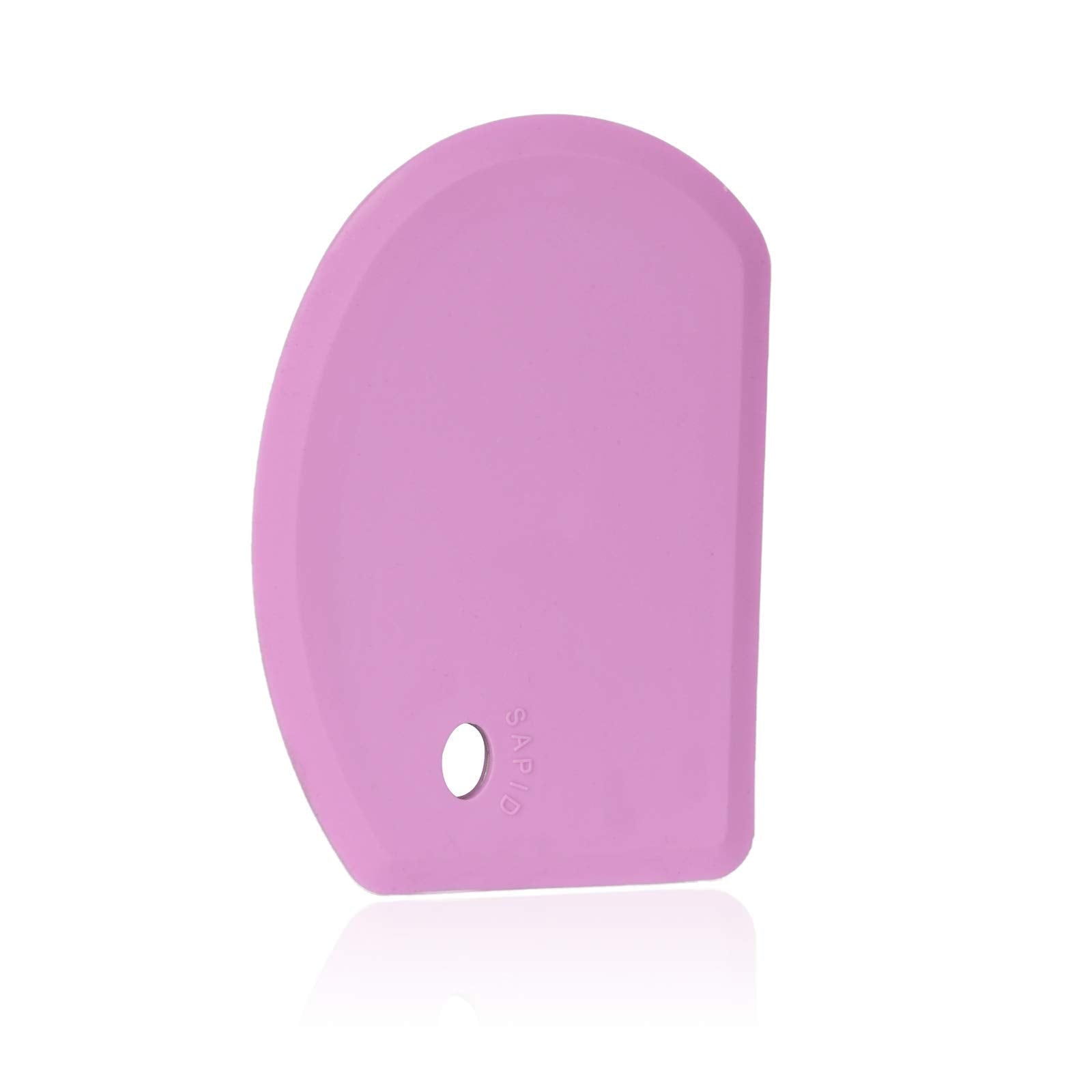 Sapid Silicone Bowl Scraper Flexible Curved Edge (5.98''  4.3''), Food Grade Bench Dough Scraper For Baking Sourdough Bread, Cak