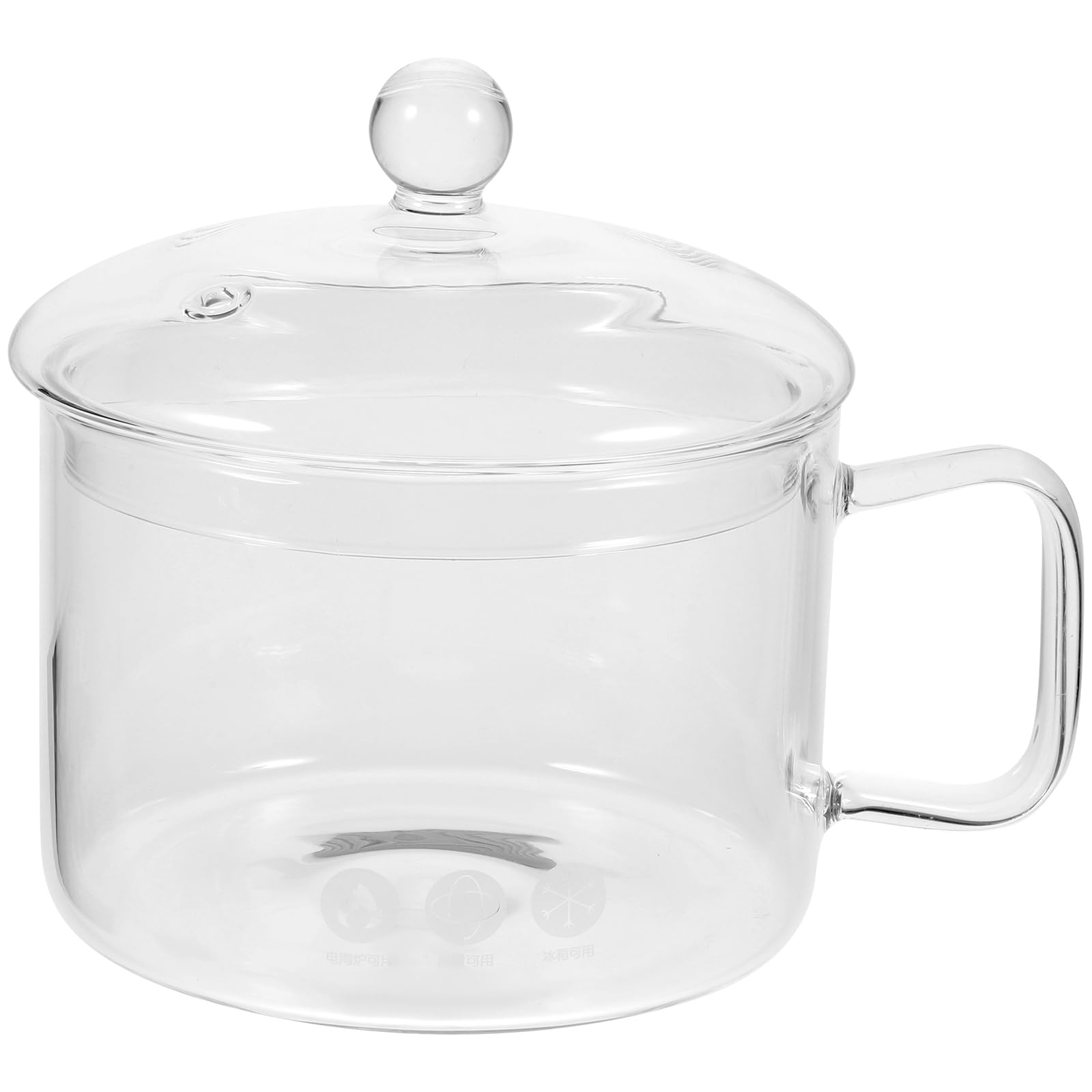 Glass Saucepan With Cover, Glass Cooking Pot With Lid, Stovetop Pot For Milk, Pasta, Noodles And Soup