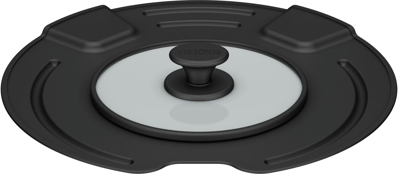 Thermos KLK2224 BK Lid for Frying Pan with Removable Handle, Black