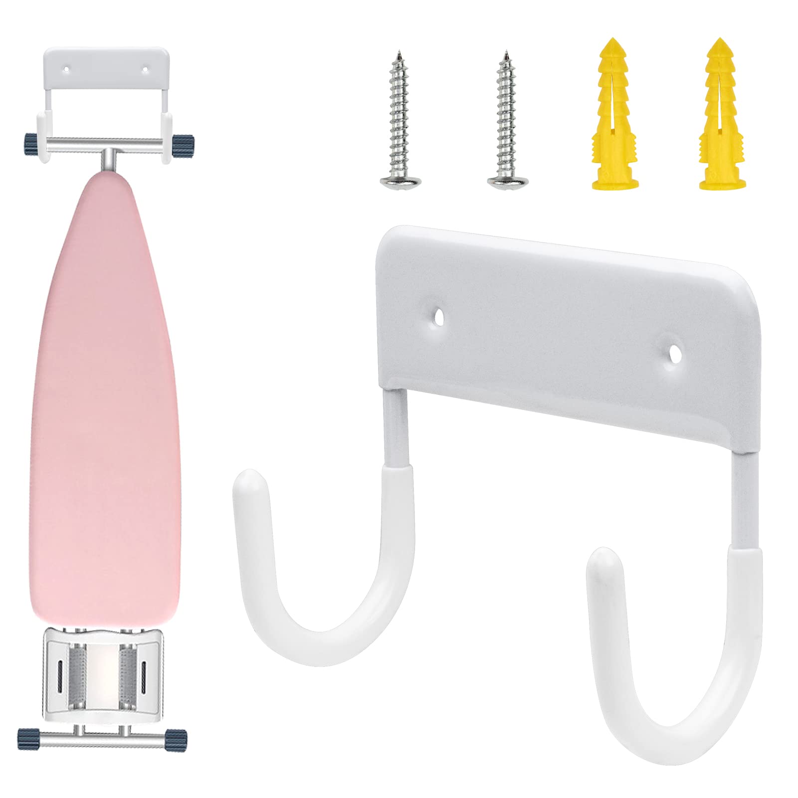 Alpinista Ironing Board Hanger Iron Board Wall Mount For Laundry Rooms, White