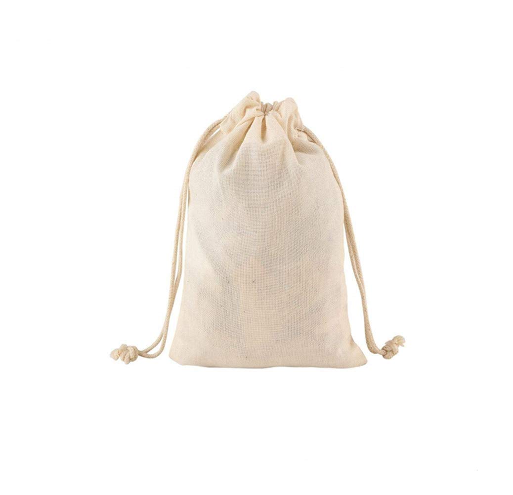 Kupoo 50Ps Cotton Bags Cotton Muslin Bags Drawstring Muslin Bag For Wedding Party Favor (4 X 5.8 Inch)
