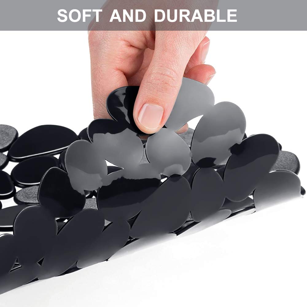 Bligli Pebble Sink Mat 2 Pack - PVC Sink Protectors, 15.7 x 11.8 inch, Black for Kitchen Sinks, Dish Drying Mat