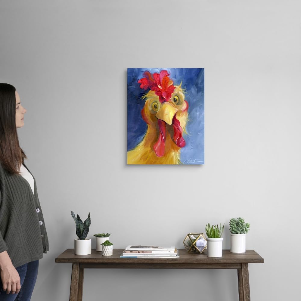Canvas On Demand Are You Chicken Canvas Wall Art Print By Amy Hautman, Home Decor, Chicken, Wildlife Artwork, 16''X20''