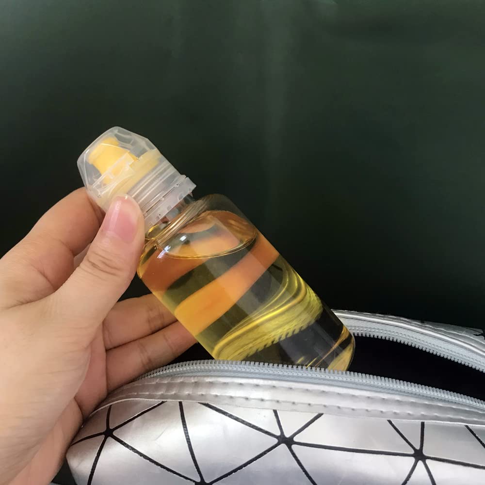 Zayoizy 4Pcs Mini Honey Squeeze Bottle Refillable Condiment Container Dispenser With Flip Top, Camping/Travel Size Leakproof Bot