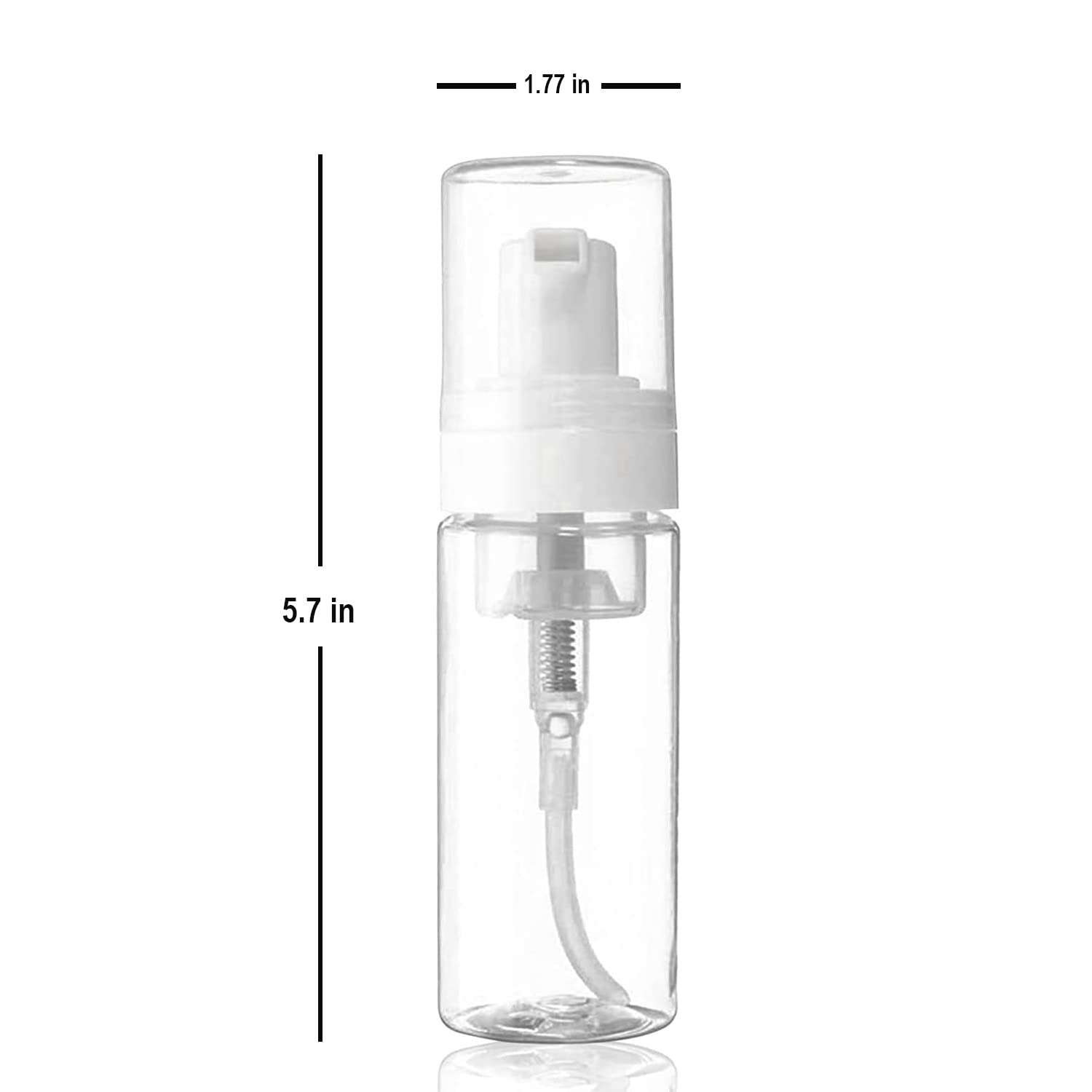 3-Pack Travel-Sized Foaming Pump Bottles - Empty Foaming Liquid Soap Dispensers - For Refillable Travel Hand Soap Shampoo Foamin