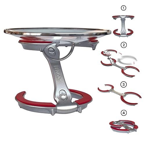 Trivae Unique Patented Pan Lid, Utensil And Pot Holder, Dish/Cake Serving Stand And Trivet All-In-1 For The Kitchen Lover