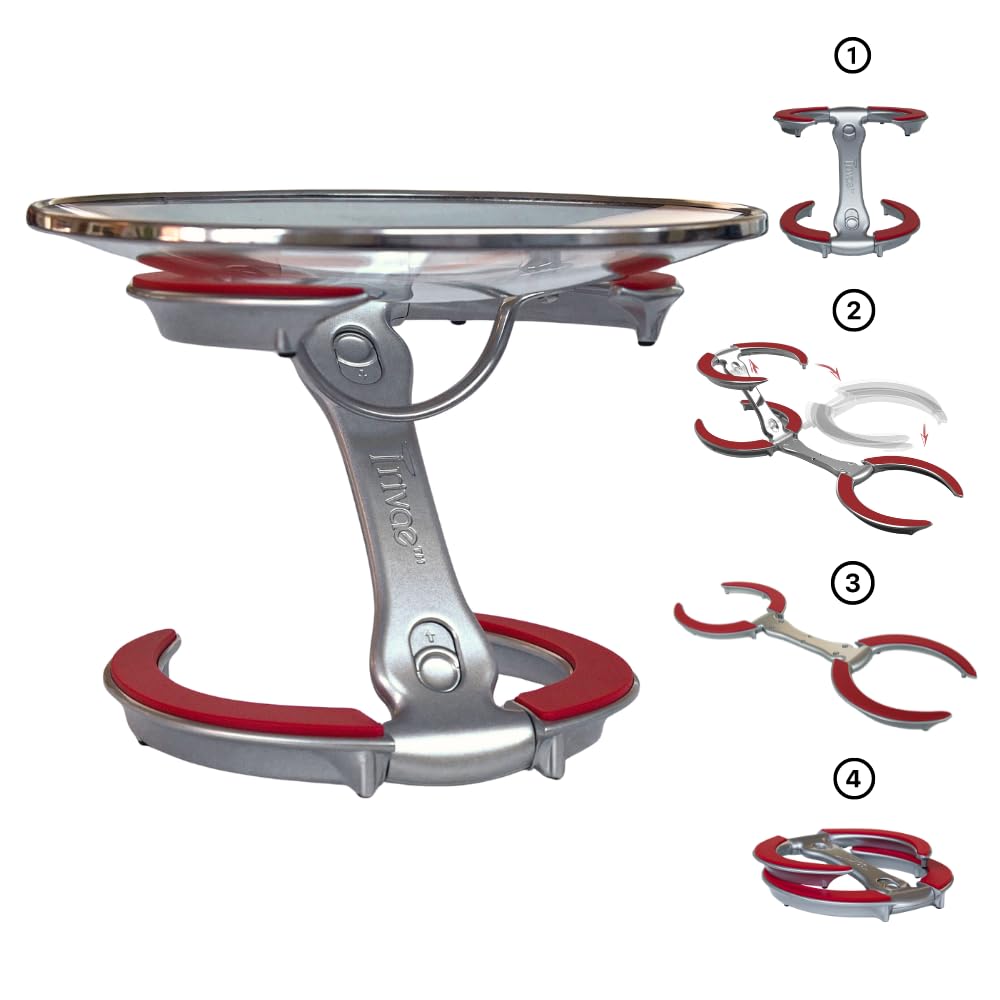 Trivae Unique Patented Pan Lid, Utensil And Pot Holder, Dish/Cake Serving Stand And Trivet All-In-1 For The Kitchen Lover