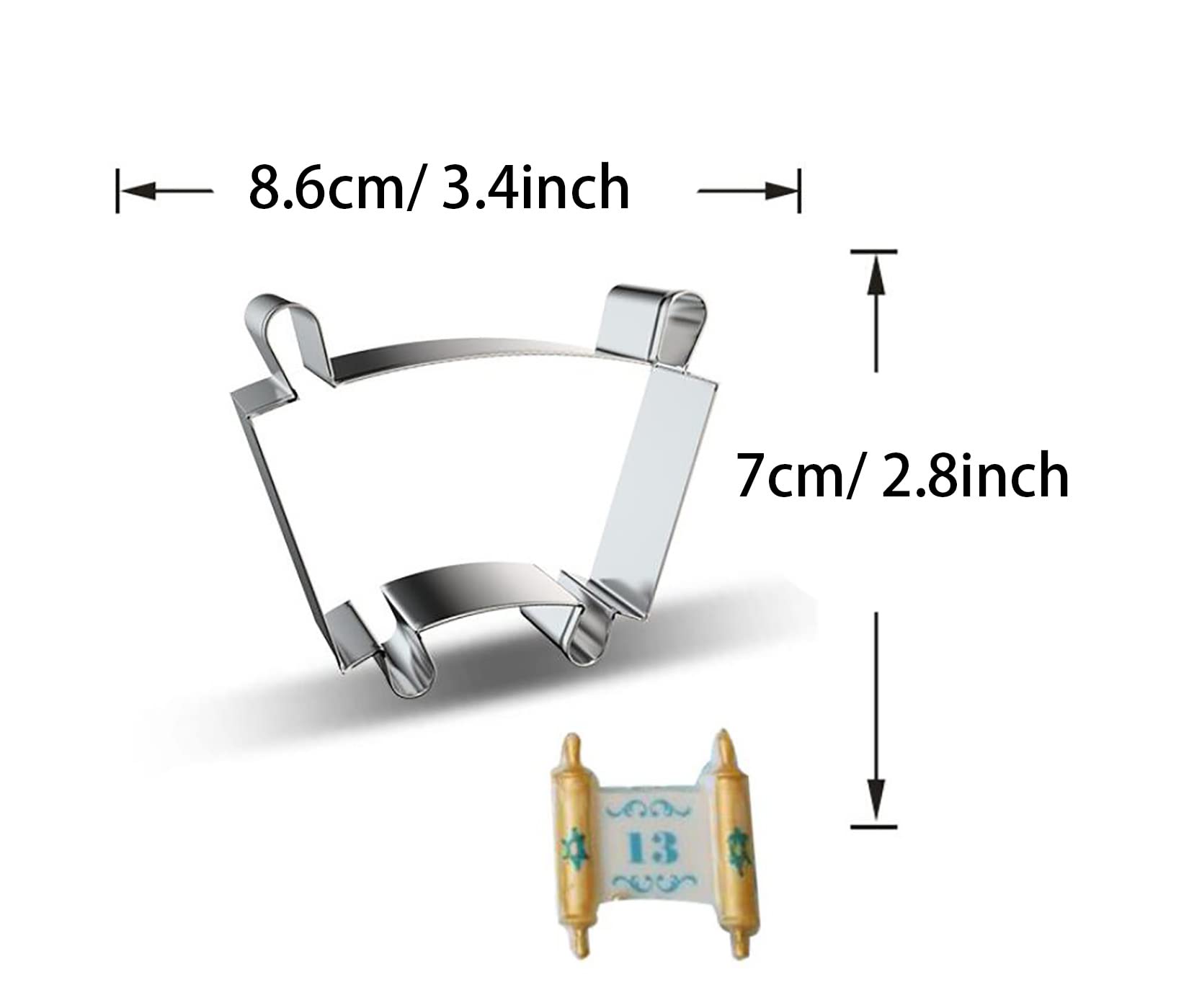 Wjsyshop Torah Scroll Shape Cookie Cutter