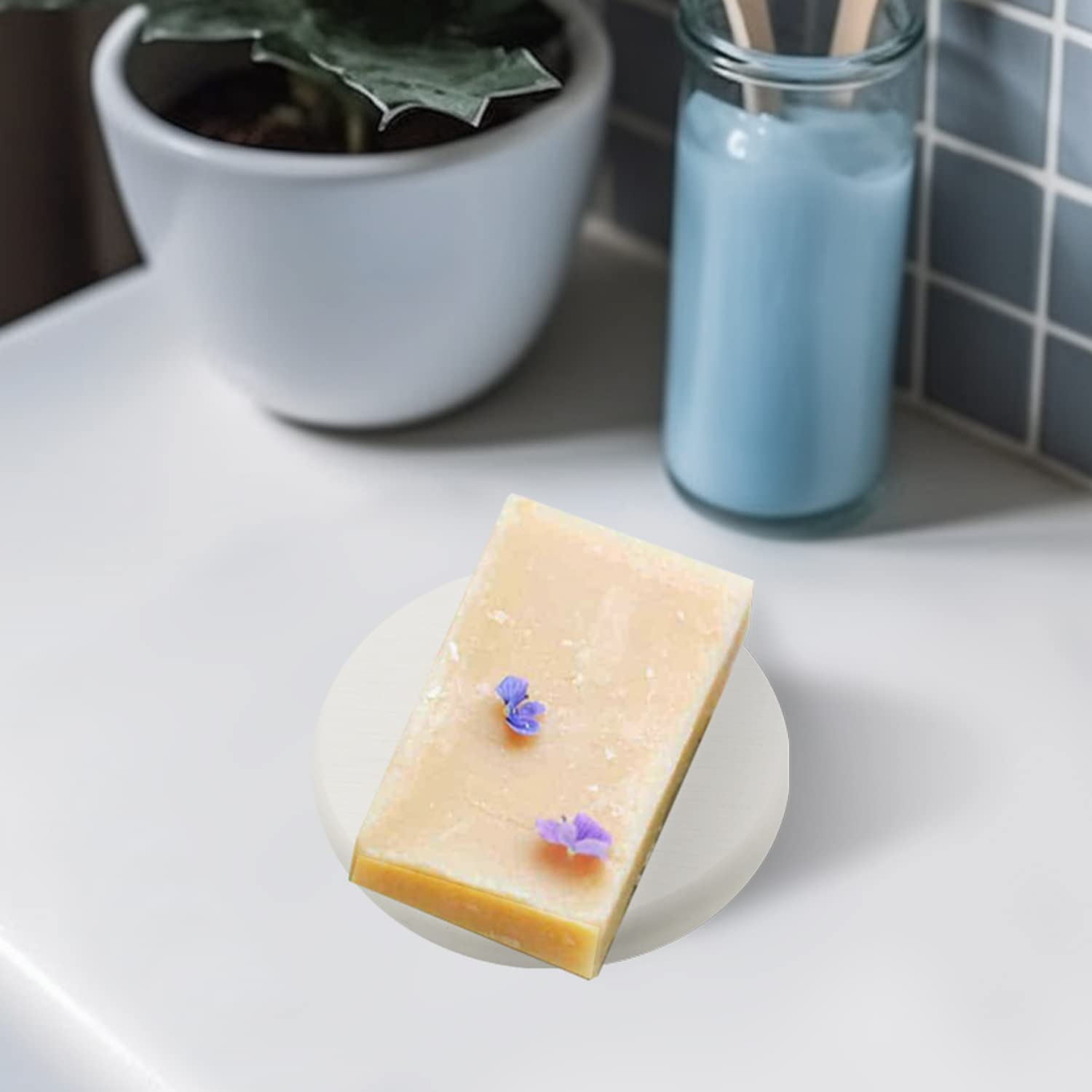 Mucco Water Absorbing Stone Tray For Sink, Water Absorbent Diatomite Coasters, Premium Diatomaceous Earth Soap Holder Dish,Fast