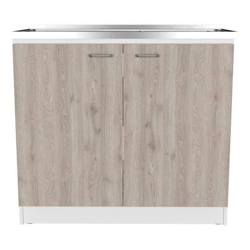 Napoles Utility Sink with Cabinet  -Kitchen -Smokey Oak / Light Gray