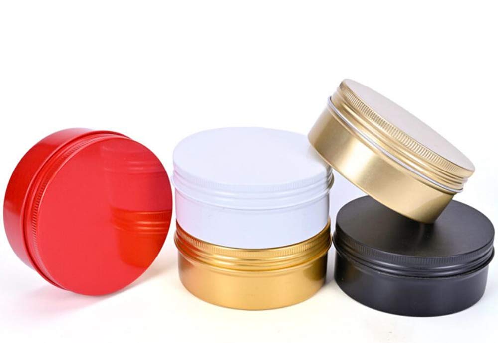 3Oz/90Ml White Aluminum Tin Jar With Screw Lid 3Oz. Containers With Lids 3 Ounce Metal Steel Tin Cosmetic Sample Containers For