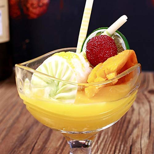 Binzo Glass Crystal Ice Cream Cup, Bowl | Set Of 6, 150 Ml | Perfect Size, Dessert Bowl, Footed Sweet Serving Dishes, Fruit Crea