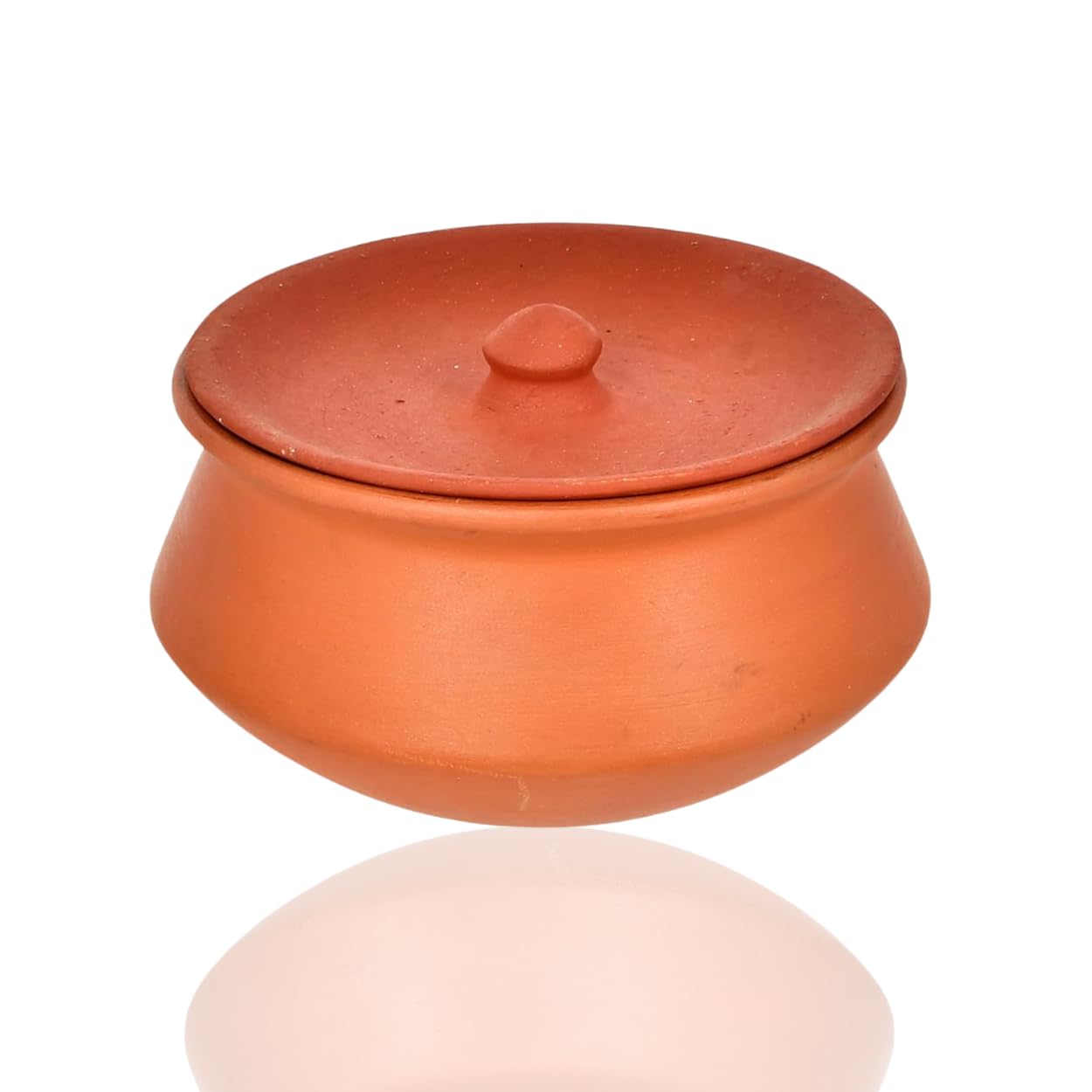 Chipra | Terracotta Clay Mini Pot With Lid For Curd, Yogurt Bowl | Pot Bowl | Mitti Dahi Handi, Polished Terracotta Clay Pot Wit