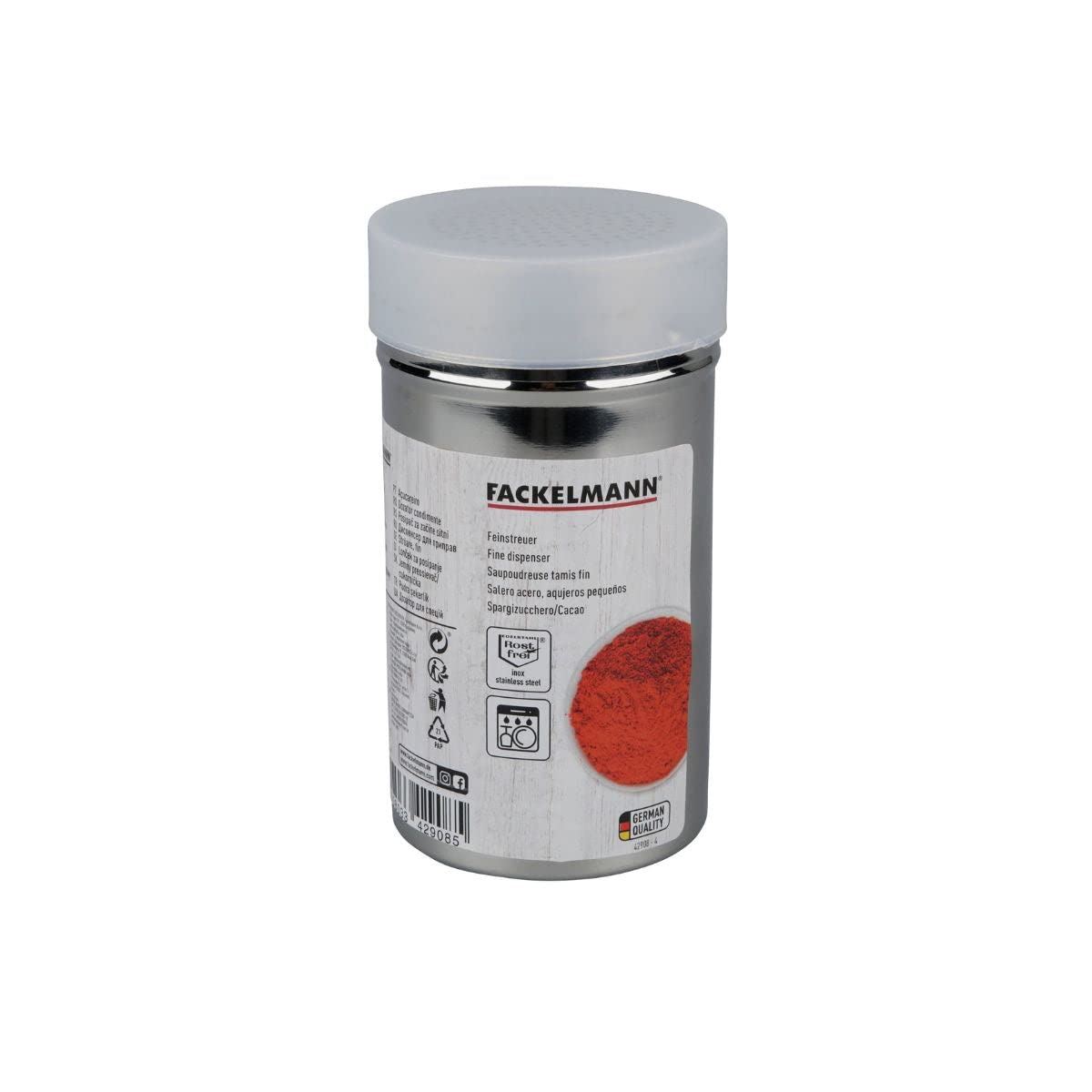 Fackelmann 2.7 x 5.1'' Stainless Steel Fine Dispenser  Silver