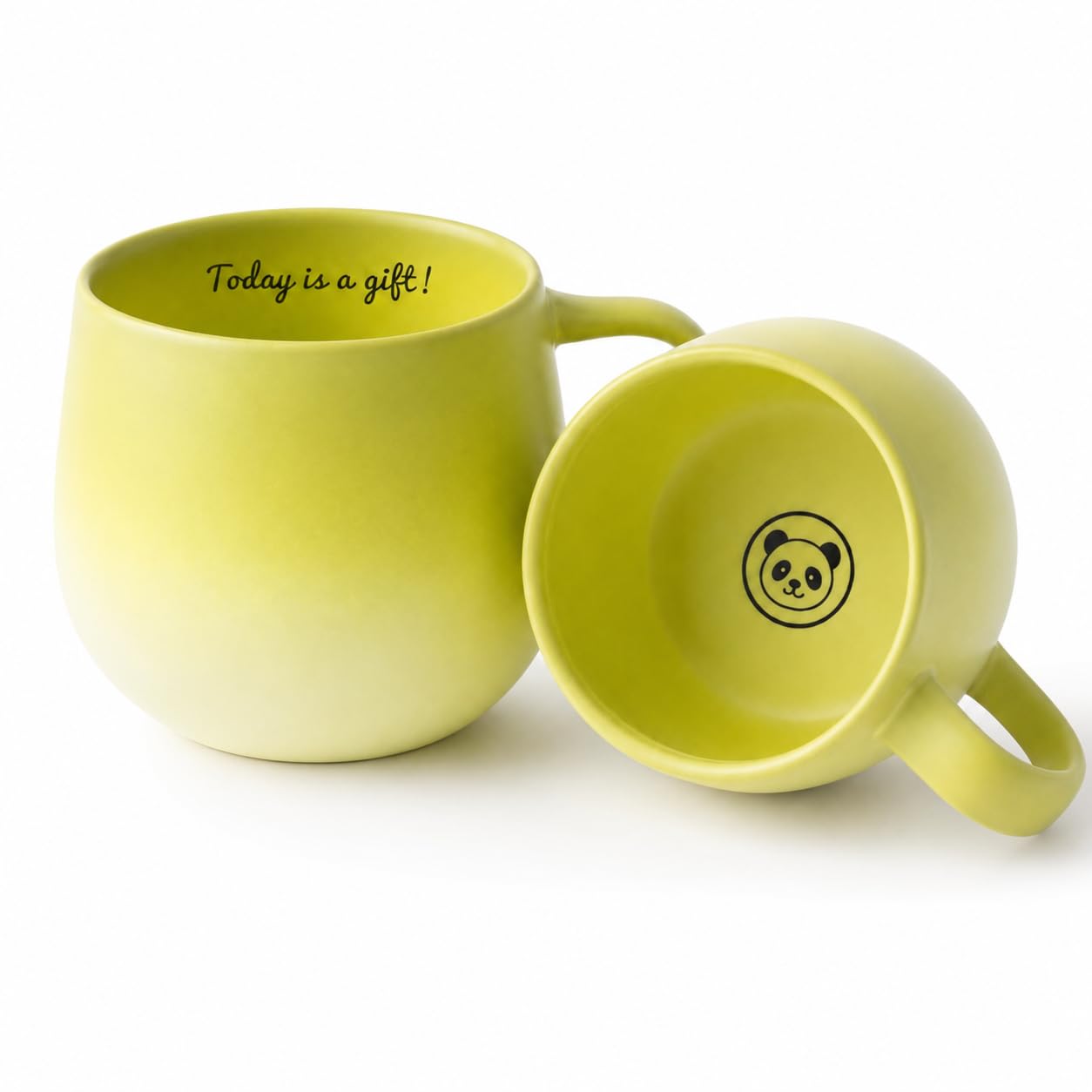 URBORIA ORIVON Cute Green Panda Mug, 12 oz Inspirational Gift for Women