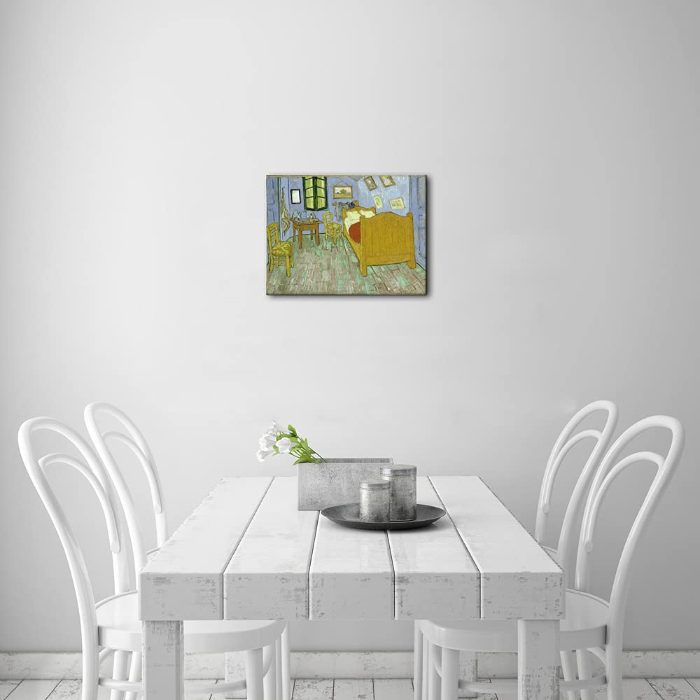 Wieco Art The Bedroom at Arles Classic Canvas Prints Wall Art of Van Gogh Famous Oil Paintings Reproduction for Bathroom Home Office Decorations Modern Stretched and Framed Abstract Pictures Artwork