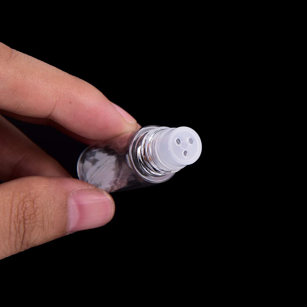 Yiphates 20Pcs Mini Clear 3ml Loose Powder Container Plastic Bottle Empty Cosmetic Sifter Loose Powder Jars Container Refillable Bottle