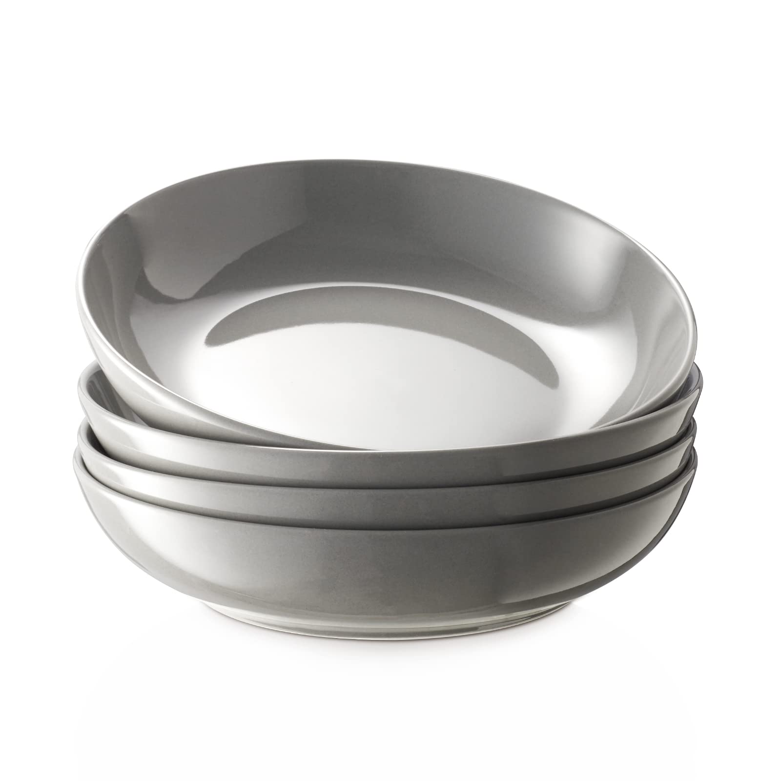 Y Yhy Pasta Bowls 32 Oz, 8.5'' Salad Bowls Set Of 4, Large Pasta Serving Bowl Set, Ceramic, Shallow Dinner Bowls Entree Bowls, M